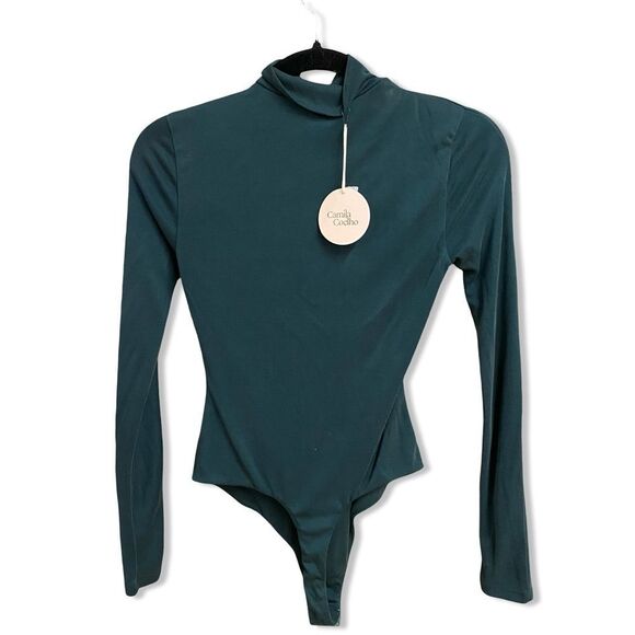 Camila Coelho Mabel Bodysuit Emerald Green
Teal Cutout one piece Revolve XXS - Picture 3 of 8